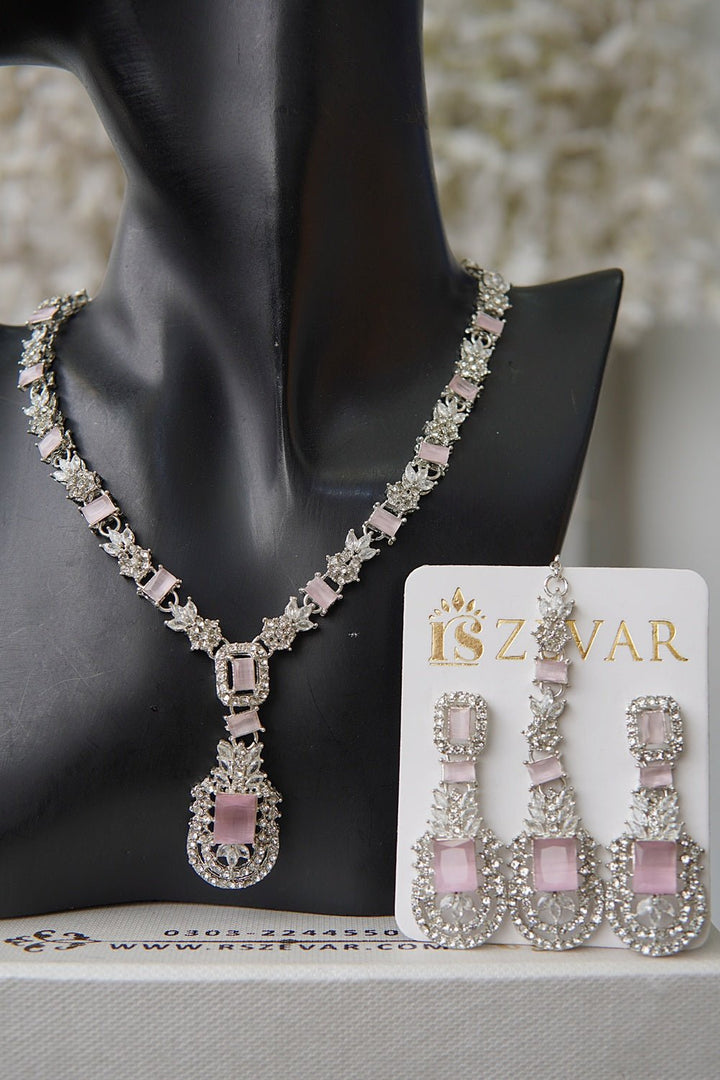 Zirconia Cuts Style Necklace Set - RS ZEVARS