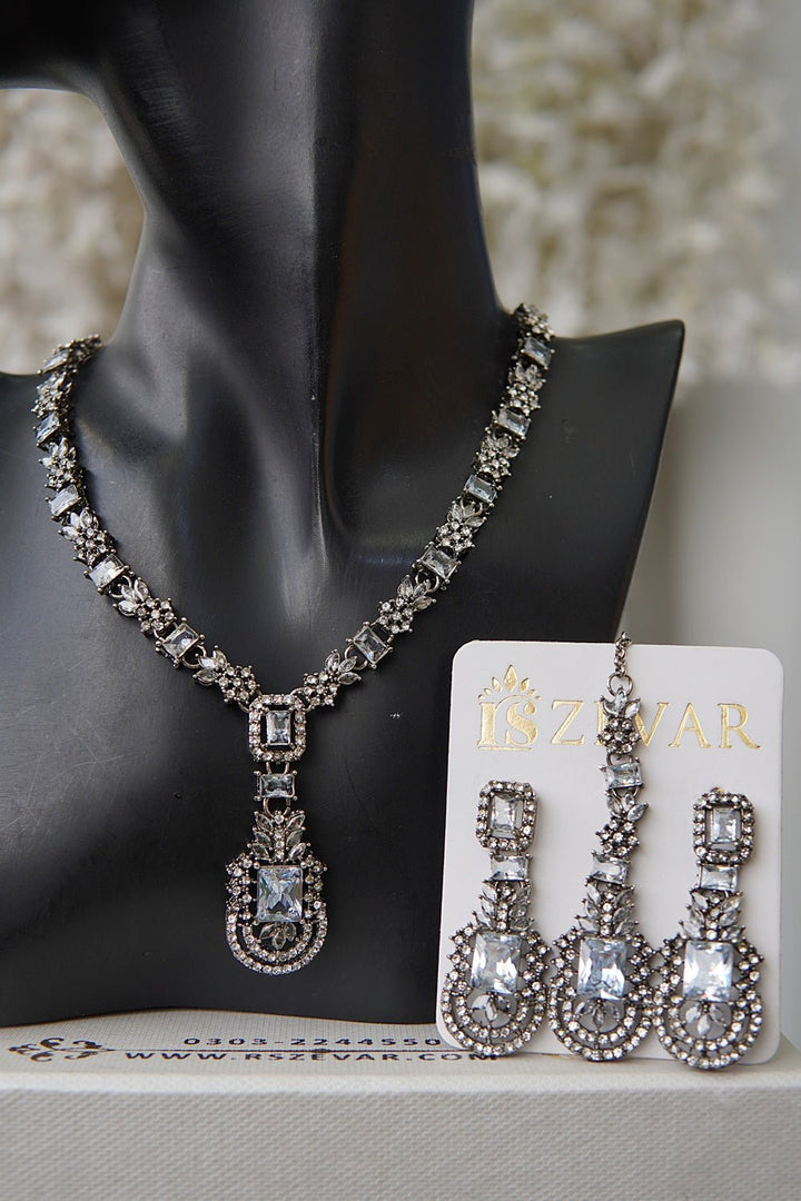 Zirconia Cuts Style Necklace Set - RS ZEVARS