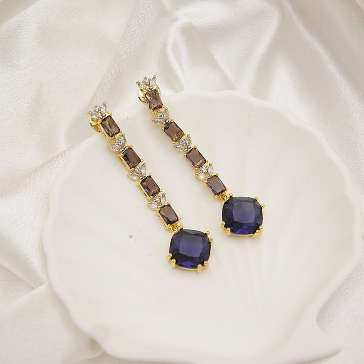 Zirconia Diamonds Long Earrings - RS ZEVARS