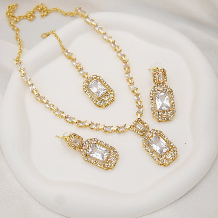 Zirconia Elegance Necklace Set - RS ZEVARS