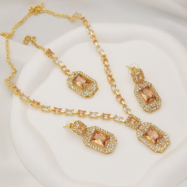 Zirconia Elegance Necklace Set - RS ZEVARS