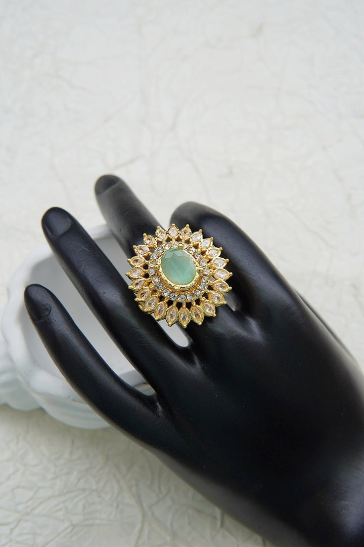 Zirconia Gemstone Adjustable Ring - RS ZEVARS
