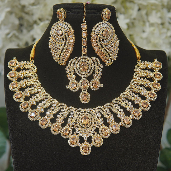 Zirconia Heritage Necklace Set - RS ZEVARS