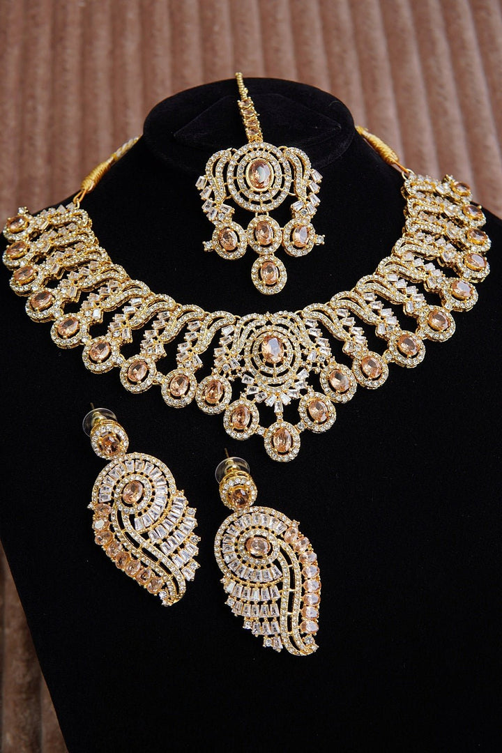 Zirconia Heritage Necklace Set - RS ZEVARS