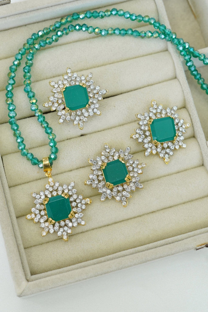 Zirconia Locket Set With Ring - RS ZEVARS