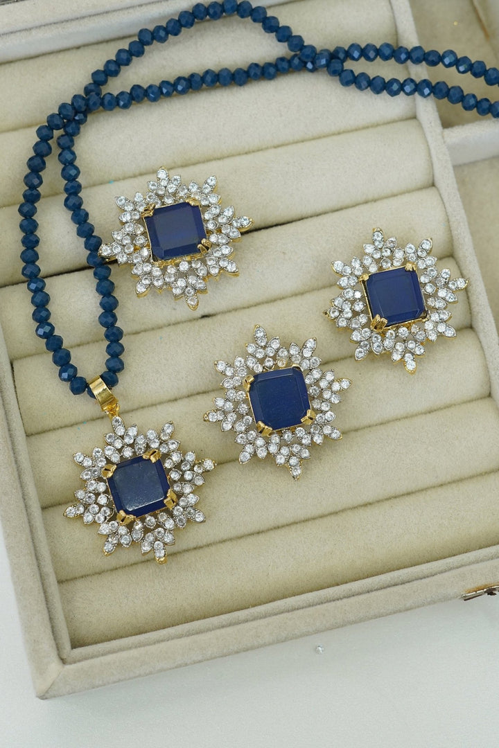 Zirconia Locket Set With Ring - RS ZEVARS