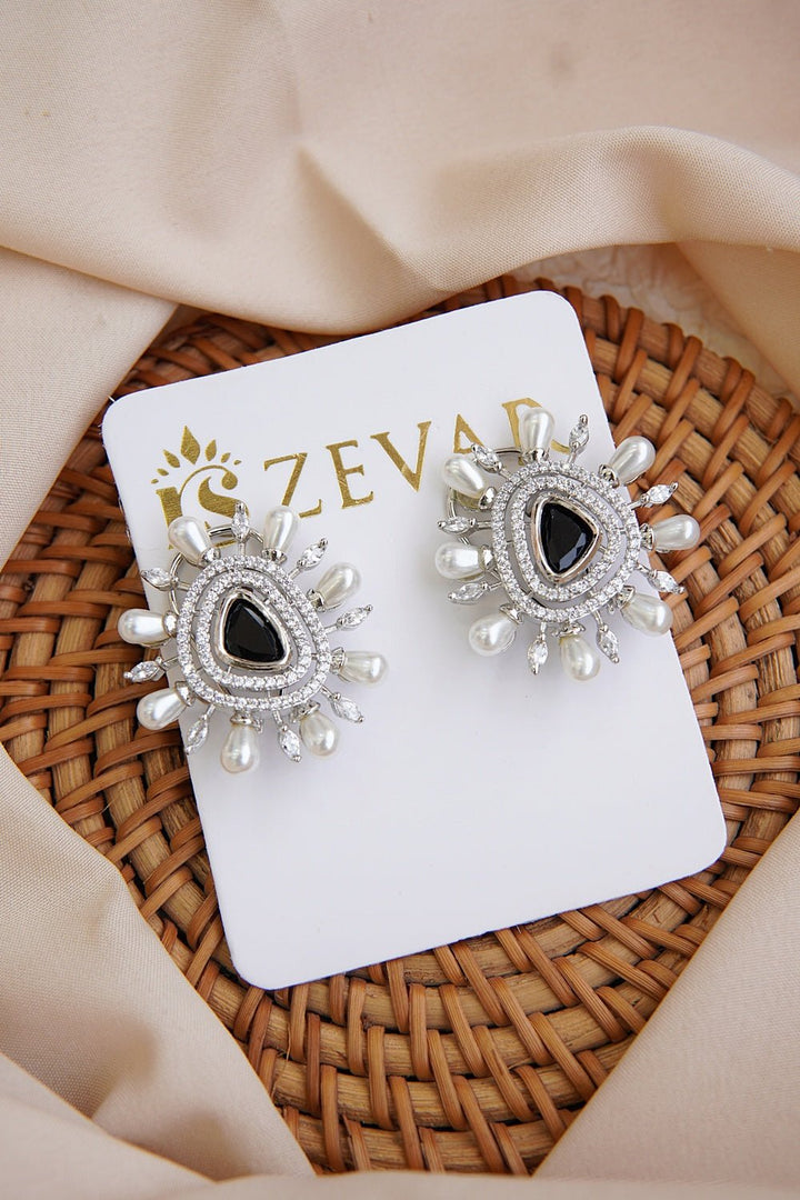 Zirconia & Pearls Studs - RS ZEVARS