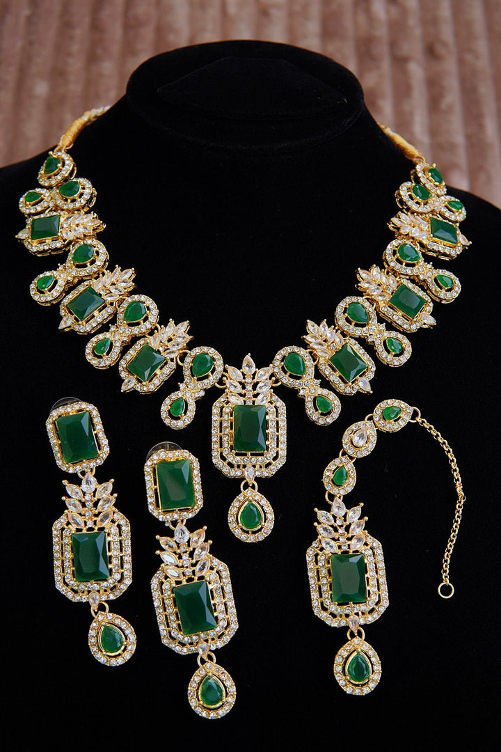 Zirconia Stunning Gemstone Necklace Set - RS ZEVARS
