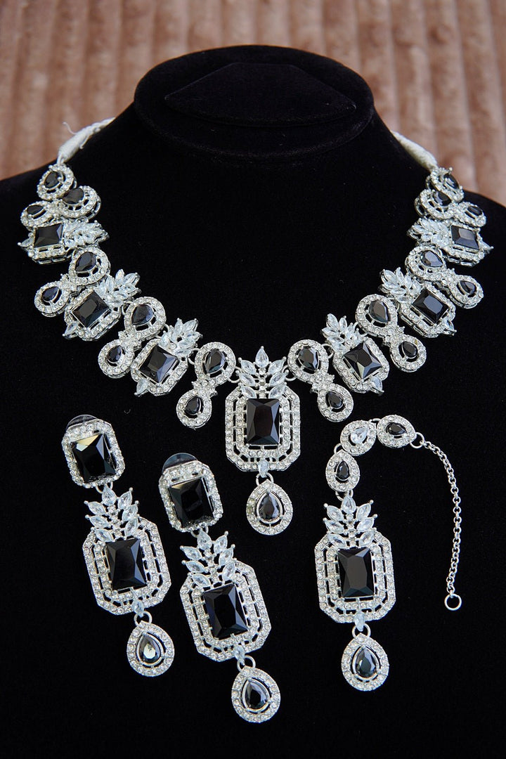 Zirconia Stunning Gemstone Necklace Set - RS ZEVARS