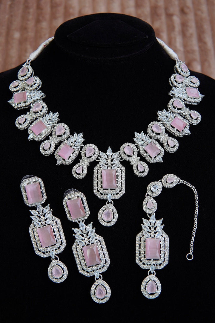 Zirconia Stunning Gemstone Necklace Set - RS ZEVARS