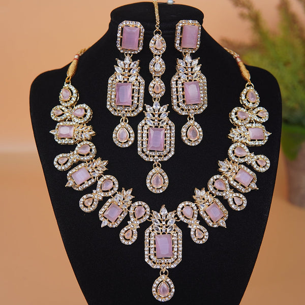 Zirconia Stunning Gemstone Necklace Set - RS ZEVARS