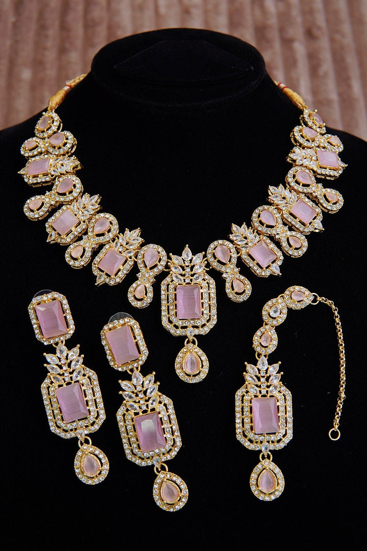 Zirconia Stunning Gemstone Necklace Set - RS ZEVARS