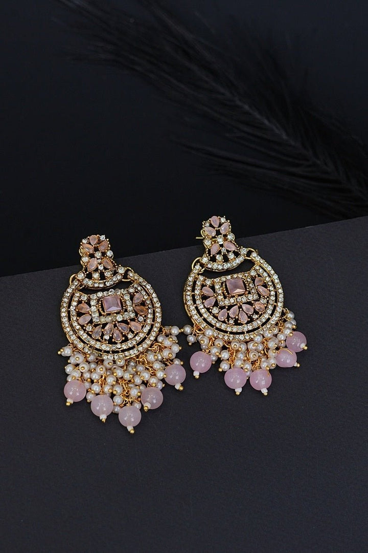Zircons & Pearls Latkan Earrings - RS ZEVARS