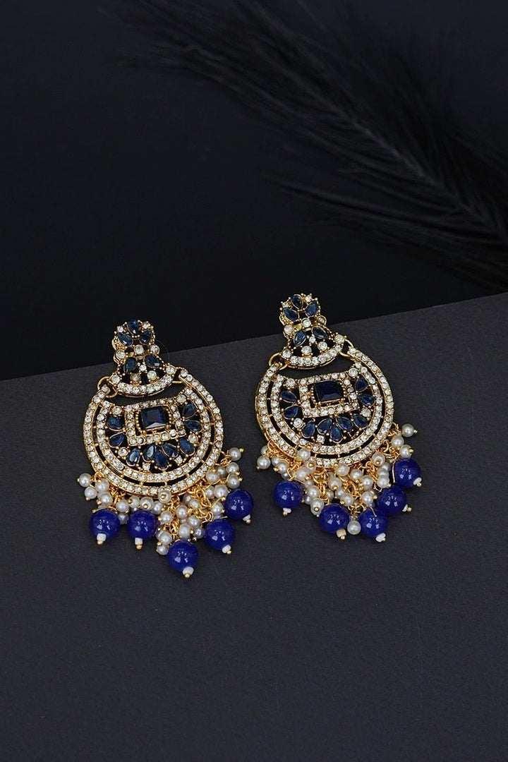 Zircons & Pearls Latkan Earrings - RS ZEVARS