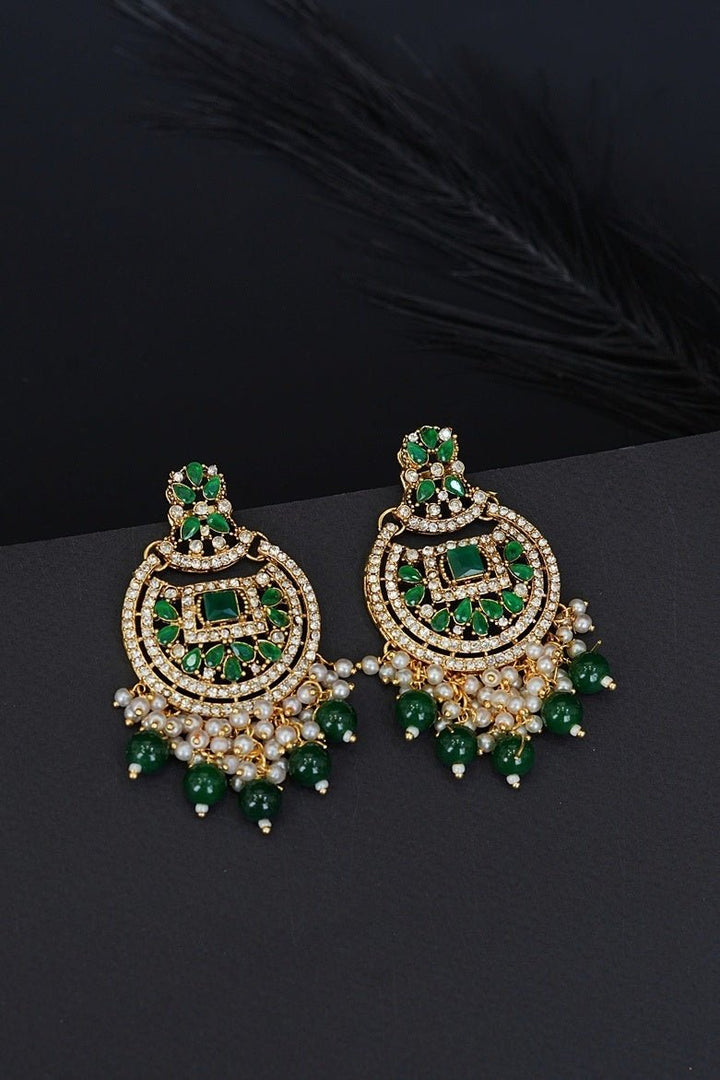 Zircons & Pearls Latkan Earrings - RS ZEVARS