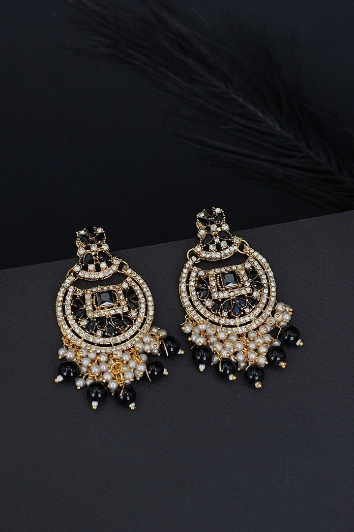 Zircons & Pearls Latkan Earrings - RS ZEVARS