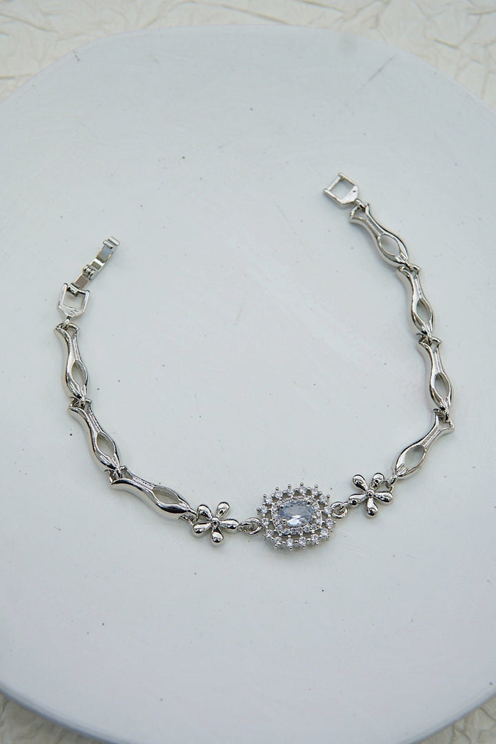 Zircons Silver Plating Bracelet - RS ZEVARS