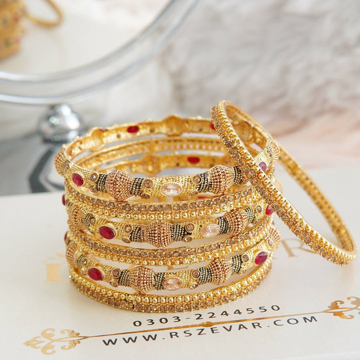 7 Pcs Gold Plated Chori Kara Set - RS ZEVARS