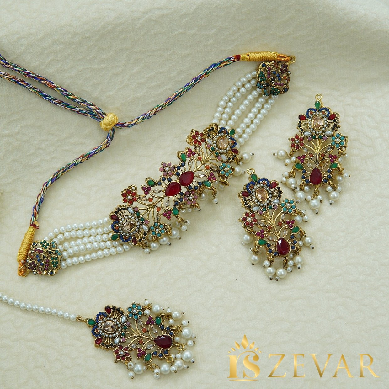 Antique Gold Traditional Style Choker Set - RS ZEVARS