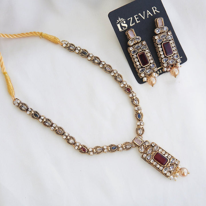 Antique Graceful Necklace Set - RS ZEVARS
