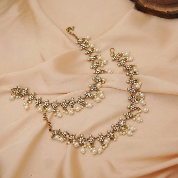 Antique Pearls Latkan Pazeb - RS ZEVARS