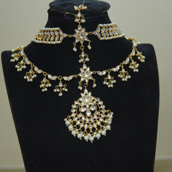 Antique Plated Kundan Headpiece - RS ZEVARS