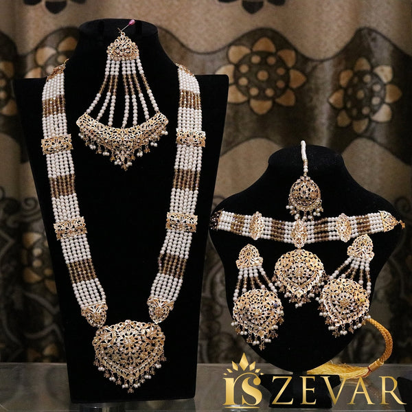 BS5001 Hyderabadi Gold Plated Bridal Set - RS ZEVARS