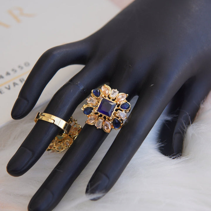 Colorful Zircones Finger Ring - RS ZEVARS