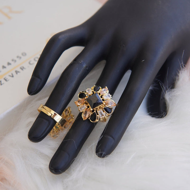Colorful Zircones Finger Ring - RS ZEVARS