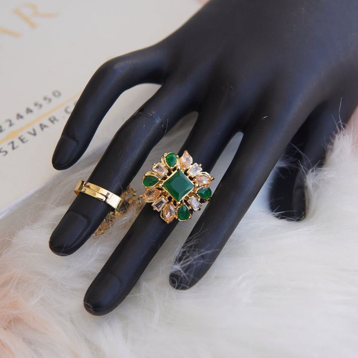Colorful Zircones Finger Ring - RS ZEVARS
