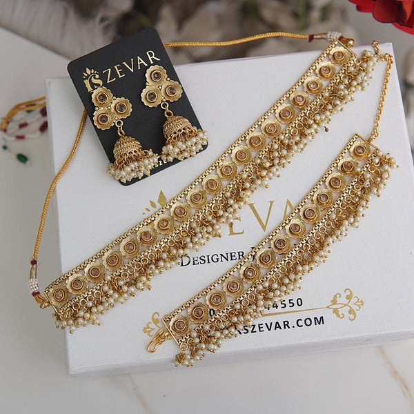 Copper Gold Necklace and Bracelet Set - RS ZEVARS