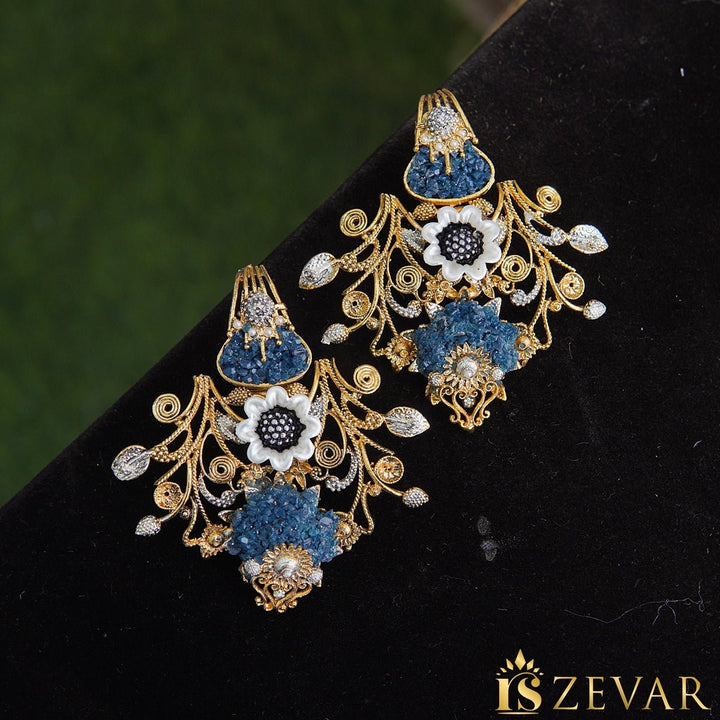 Crushed Stone Turkish Earrings - RS ZEVARS