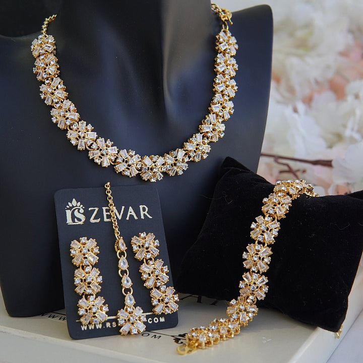Cubic Zircone Necklace Set With Bracelet - RS ZEVARS