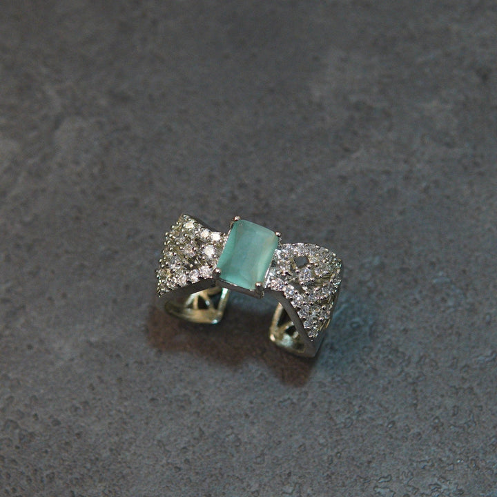 Cubic Zirconia Diamond Style Finger Ring - RS ZEVARS