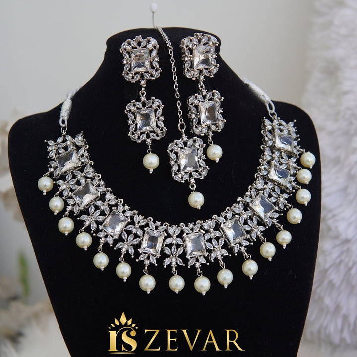 Cubic Zirconia Diamonds Necklace - RS ZEVARS