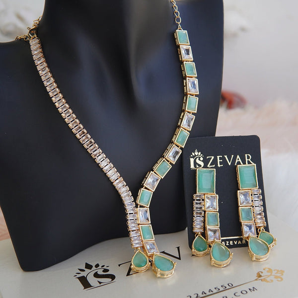 Cut Cubic Zirconia Designer Necklace - RS ZEVARS
