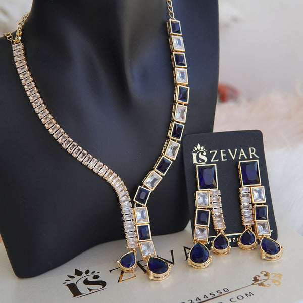 Cut Cubic Zirconia Designer Necklace - RS ZEVARS