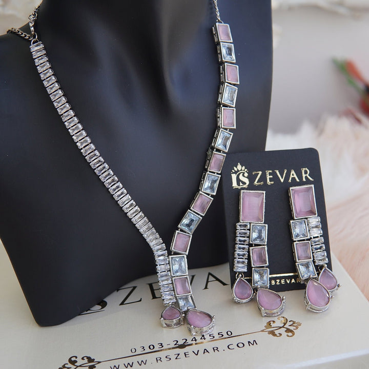Cut Cubic Zirconia Designer Necklace - RS ZEVARS
