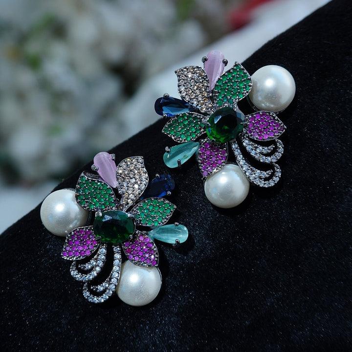 Cut Zirconia Diamonds Look Studded Earring - RS ZEVARS