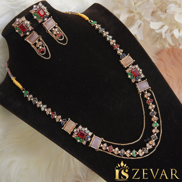 Double Sided Precious Stones Loaded Mala - RS ZEVARS