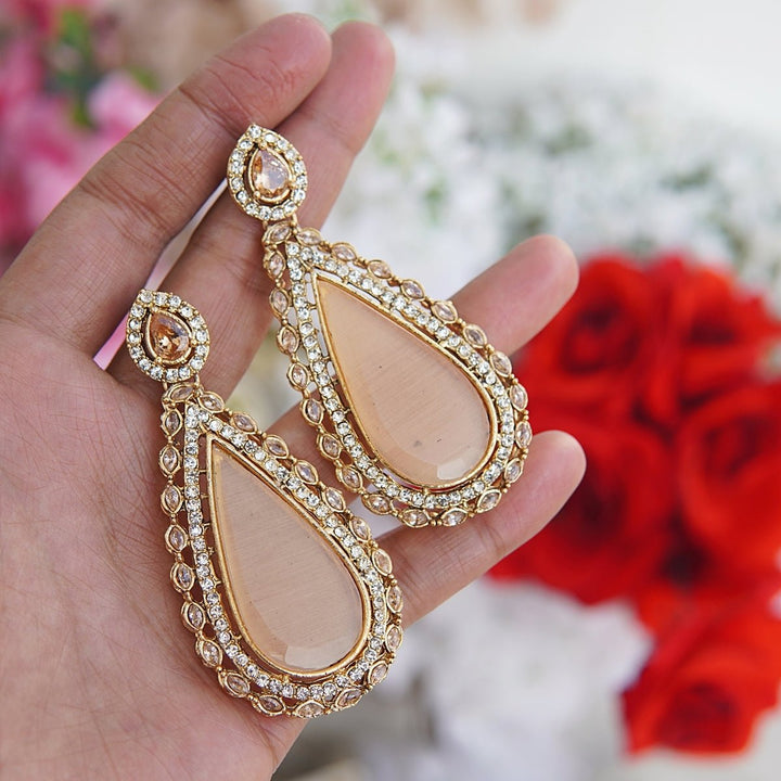 Egyptian Long Almond Earrings - RS ZEVARS