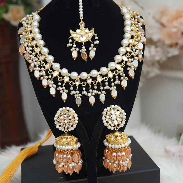 Farshi Kundan Jhumka Set - RS ZEVARS