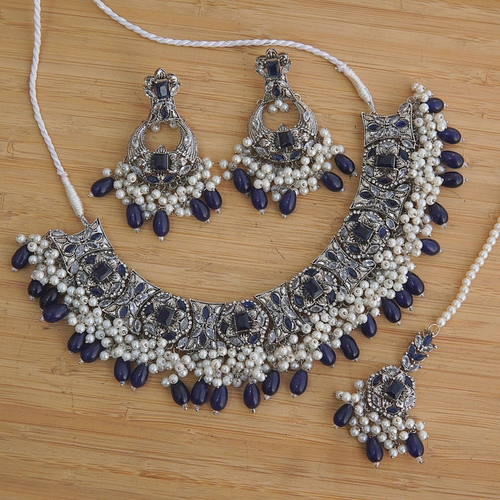 Gajra Bandha Madrasi Necklace Set - RS ZEVARS