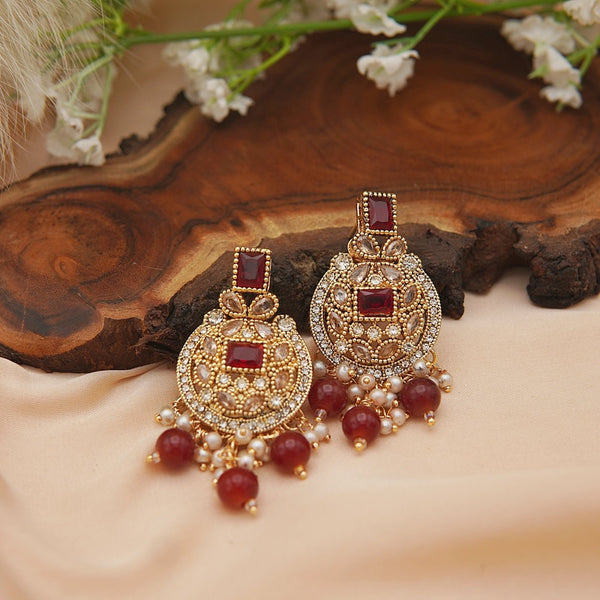 Glittering Gemstone Earrings - RS ZEVARS