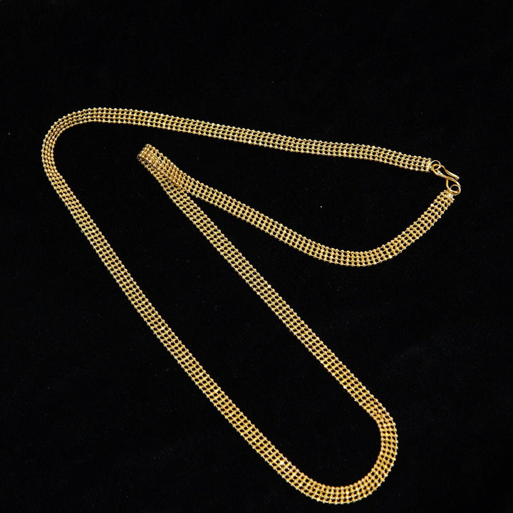 Gold Plated 4 Ball Lines Chain - RS ZEVARS