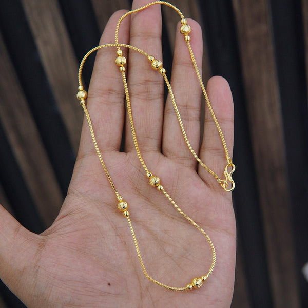 Gold Plated Ball Chain - RS ZEVARS