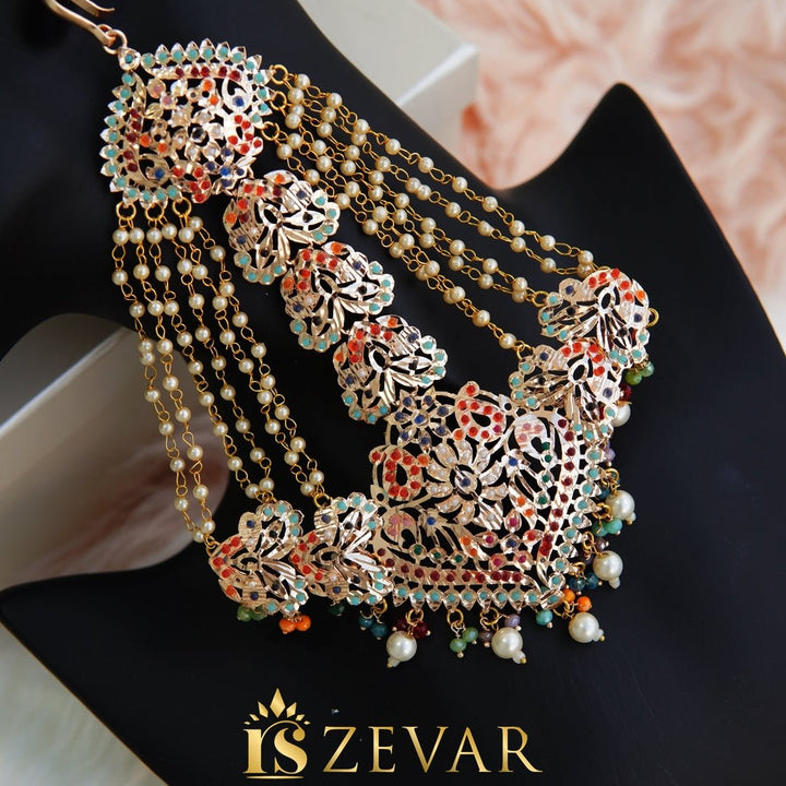 Gold Plated Hyderabadi Brides Jhumar RS ZEVARS - Main Image