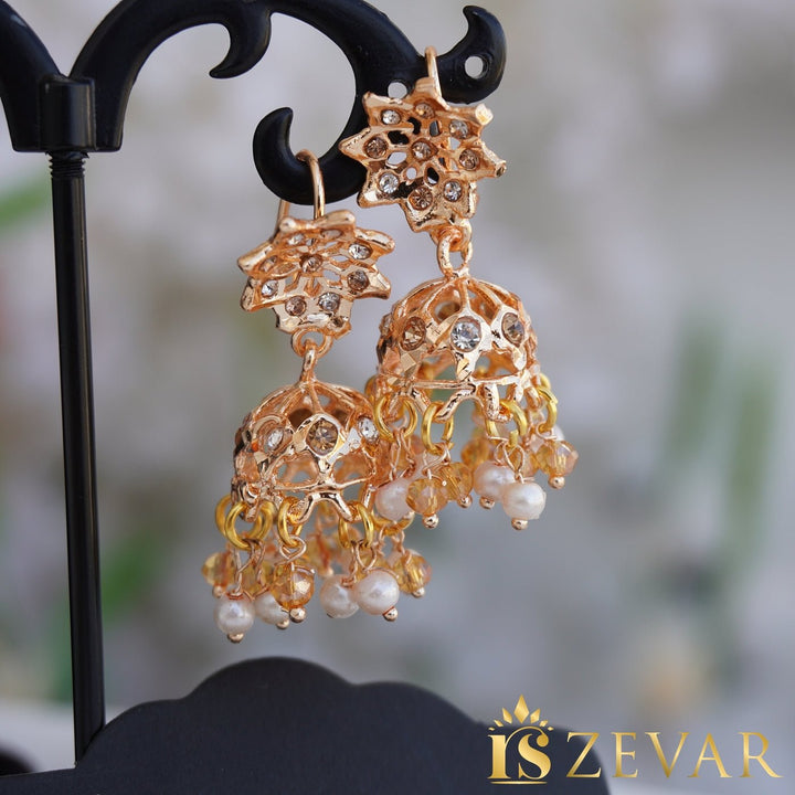 Gold Plated Hyderabadi Small Jhumki - RS ZEVARS