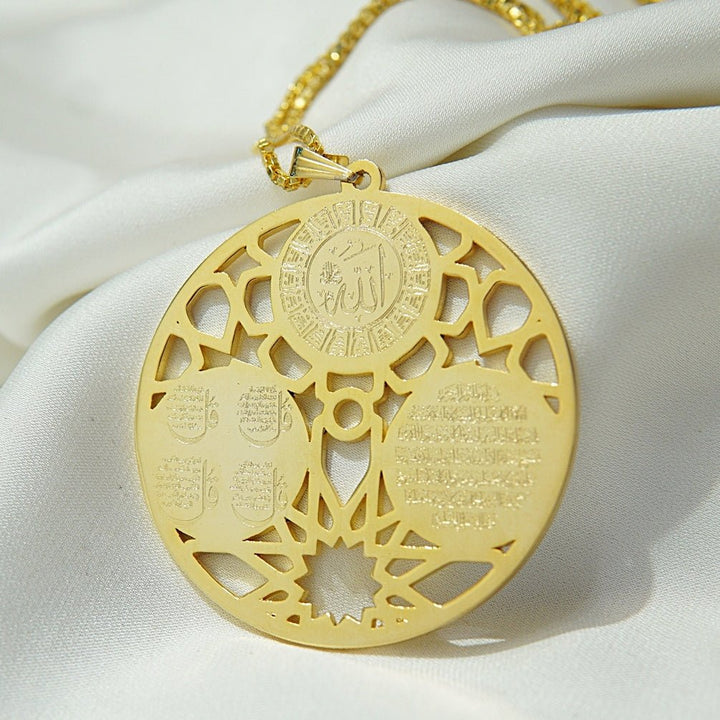 Gold Plated Islamic Calligraphy Locket - RS ZEVARS