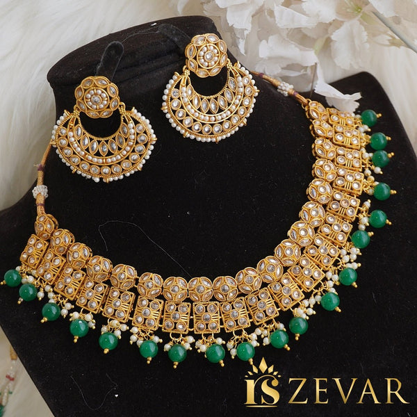 Gold Plated Reverse AD Necklace Set - RS ZEVARS